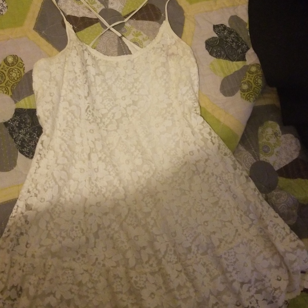 Floral White swing dress